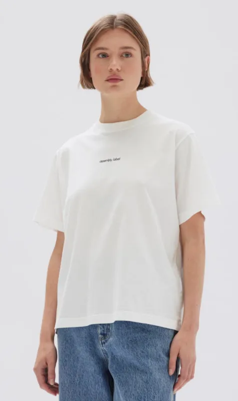 Assembly Label | Exhibited Print Short Sleeve Tee - Antique White/Black sold by Sister & Co