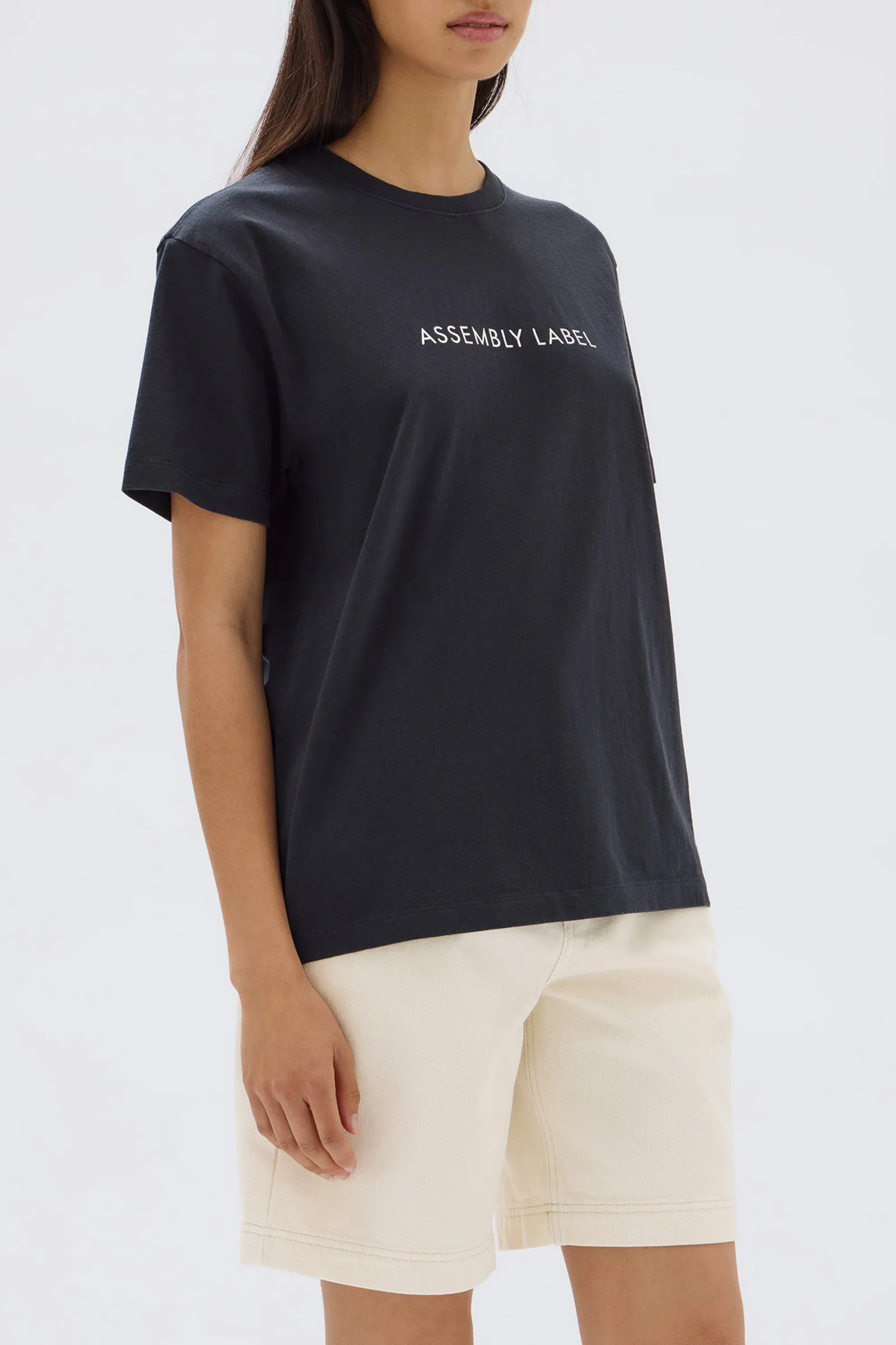 Assembly Label | Everyday Organic Logo Tee - True Navy/White sold by Sister & Co product image thumbnail 3