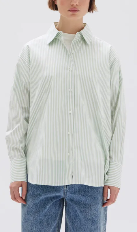 Assembly Label | Signature Poplin Shirt - Rosemary/White sold by Sister & Co