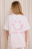 Caitlin Crisp | Happy Hour Tee - White/Pink sold by Sister & Co