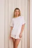 Caitlin Crisp | Happy Hour Tee - White/Pink sold by Sister & Co