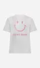 Caitlin Crisp | Happy Hour Tee - White/Pink sold by Sister & Co