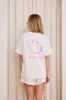 Caitlin Crisp | Happy Hour Tee - White/Pink sold by Sister & Co