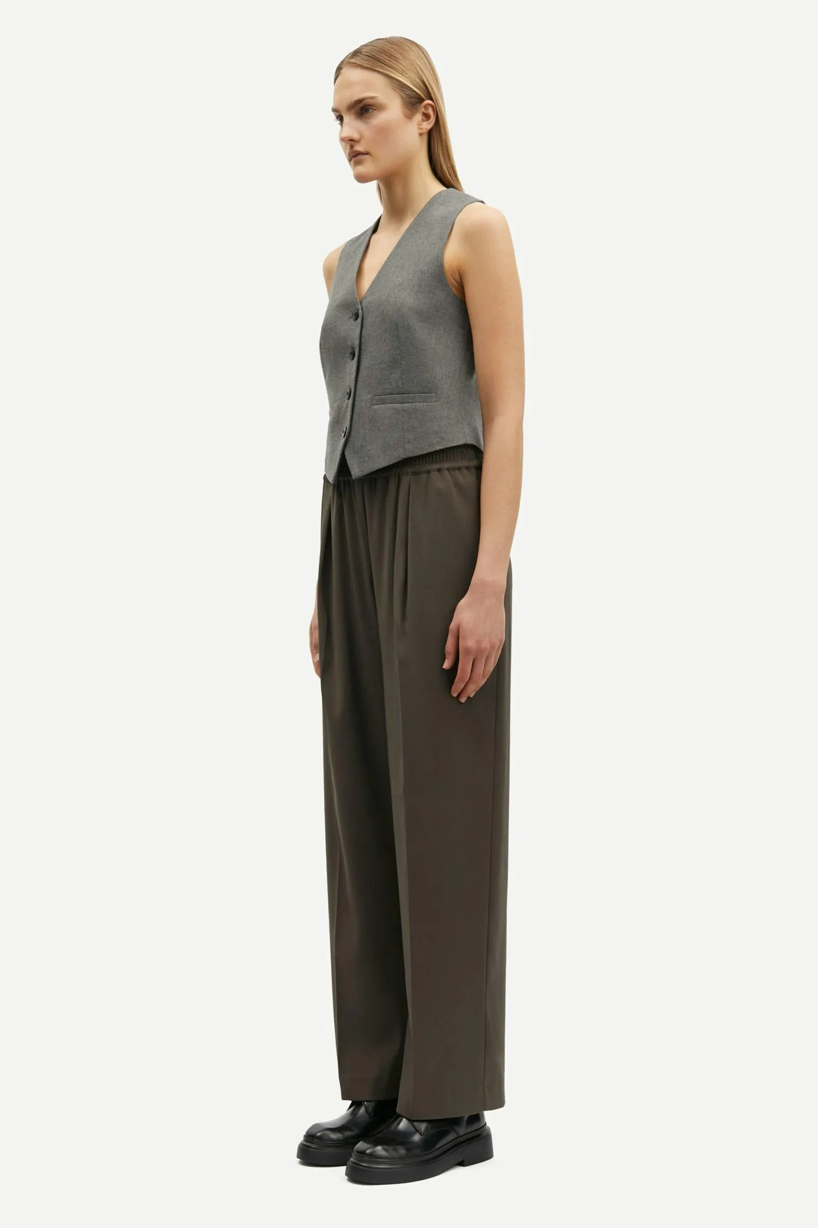 Samsoe Samsoe | Saramona Vest - Grey Mel. sold by Sister & Co product image thumbnail 3