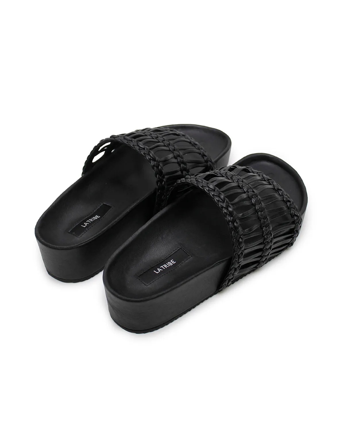 La Tribe | Lou Platform Slide - Black sold by Sister & Co product image thumbnail 3