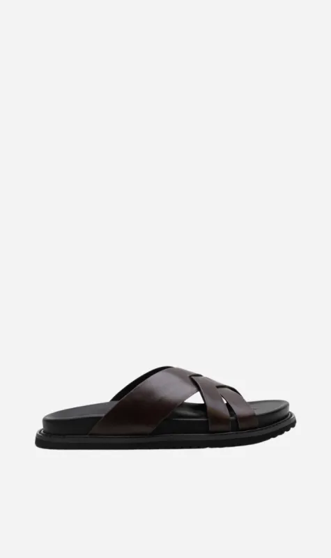 La Tribe | Cross Cut Slide - Vintage Pepper sold by Sister & Co