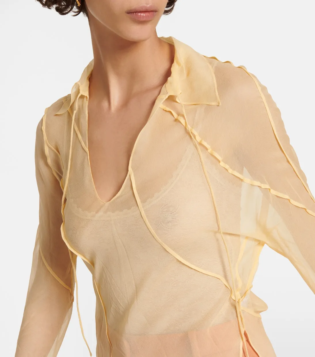 Victoria Beckham | Spiral Seam Bias Top - Parchment sold by Sister & Co product image thumbnail 3