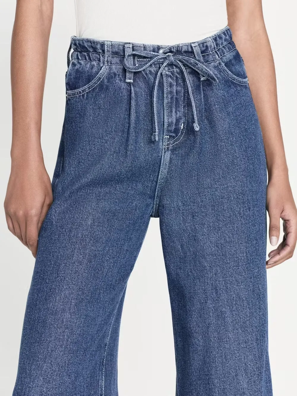 Frame Denim | Drawstring Wide Leg - Ghost sold by Sisters & Co product image thumbnail 4