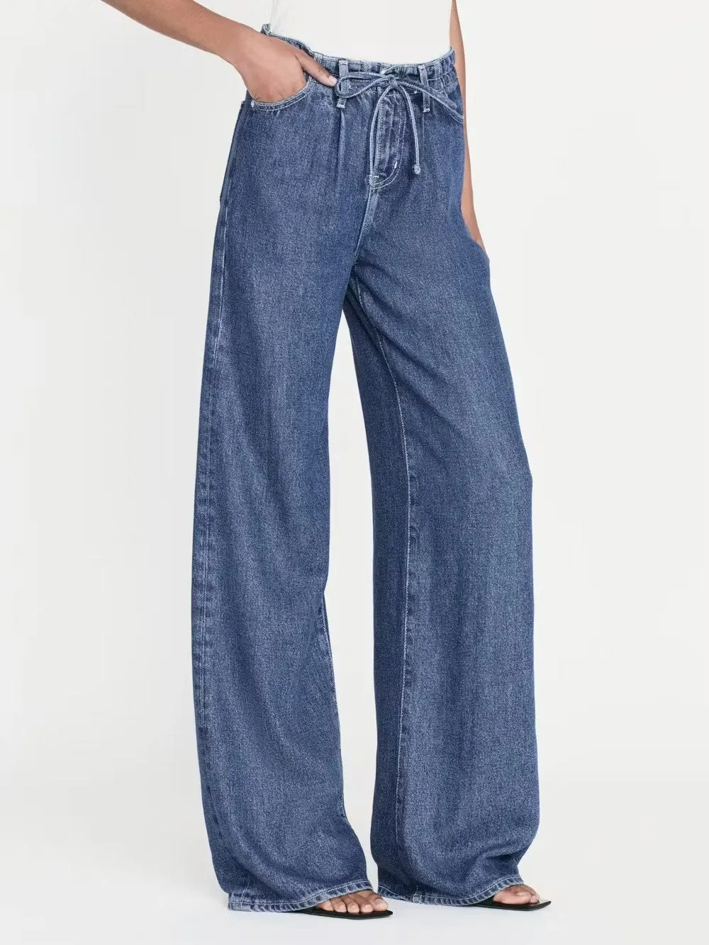 Frame Denim | Drawstring Wide Leg - Ghost sold by Sisters & Co product image thumbnail 2