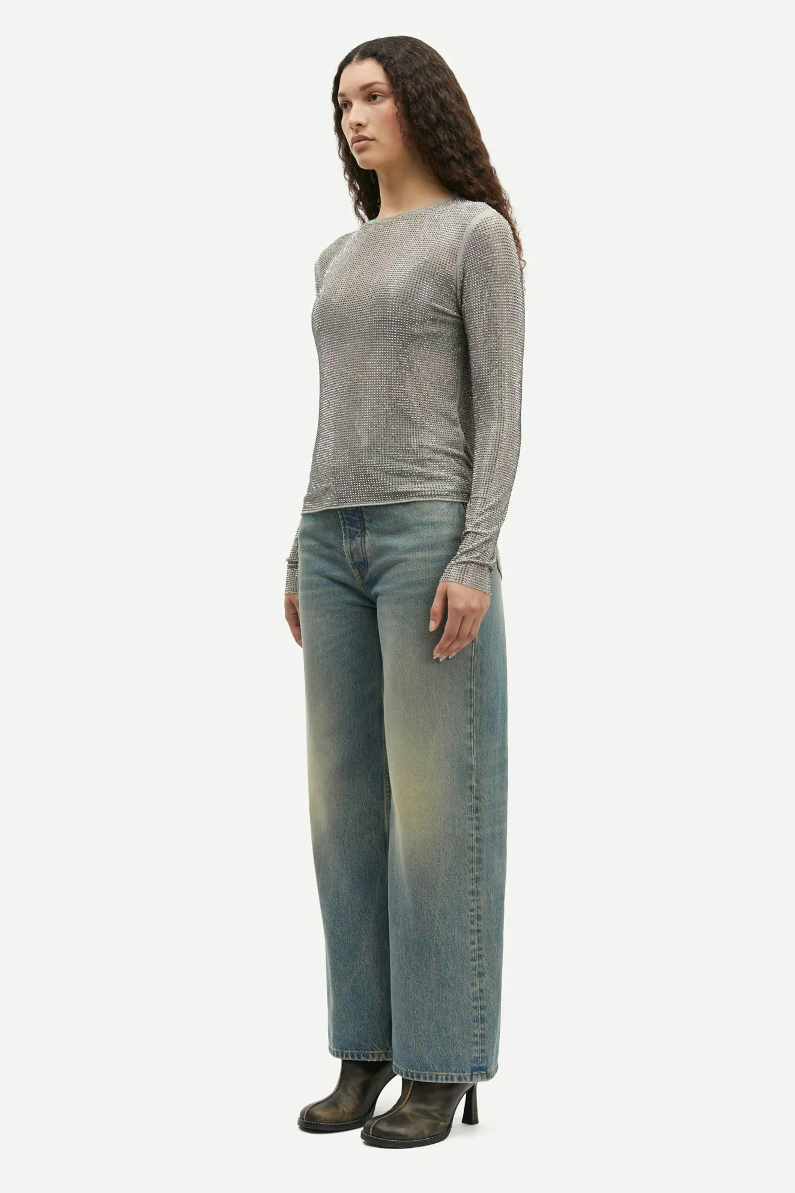 Samsoe Samsoe | Samagda Top - Light Grey sold by Sister & Co product image thumbnail 3