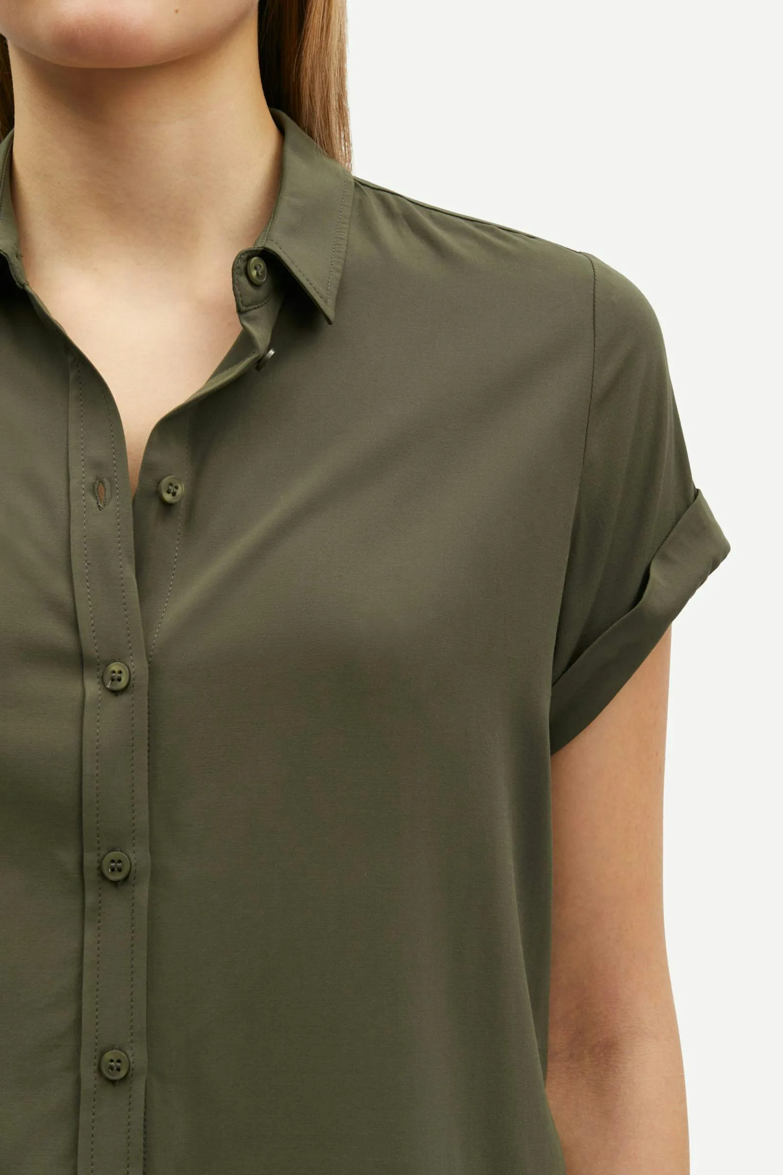 Samsoe Samsoe | Majan SS Shirt - Forest Night sold by Sister & Co product image thumbnail 3