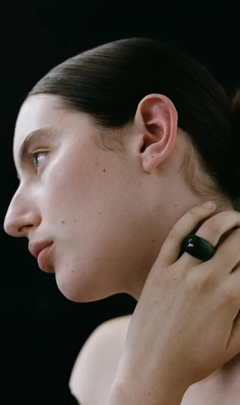 Jasmin Sparrow | Jade Ring - Green sold by Sister & Co