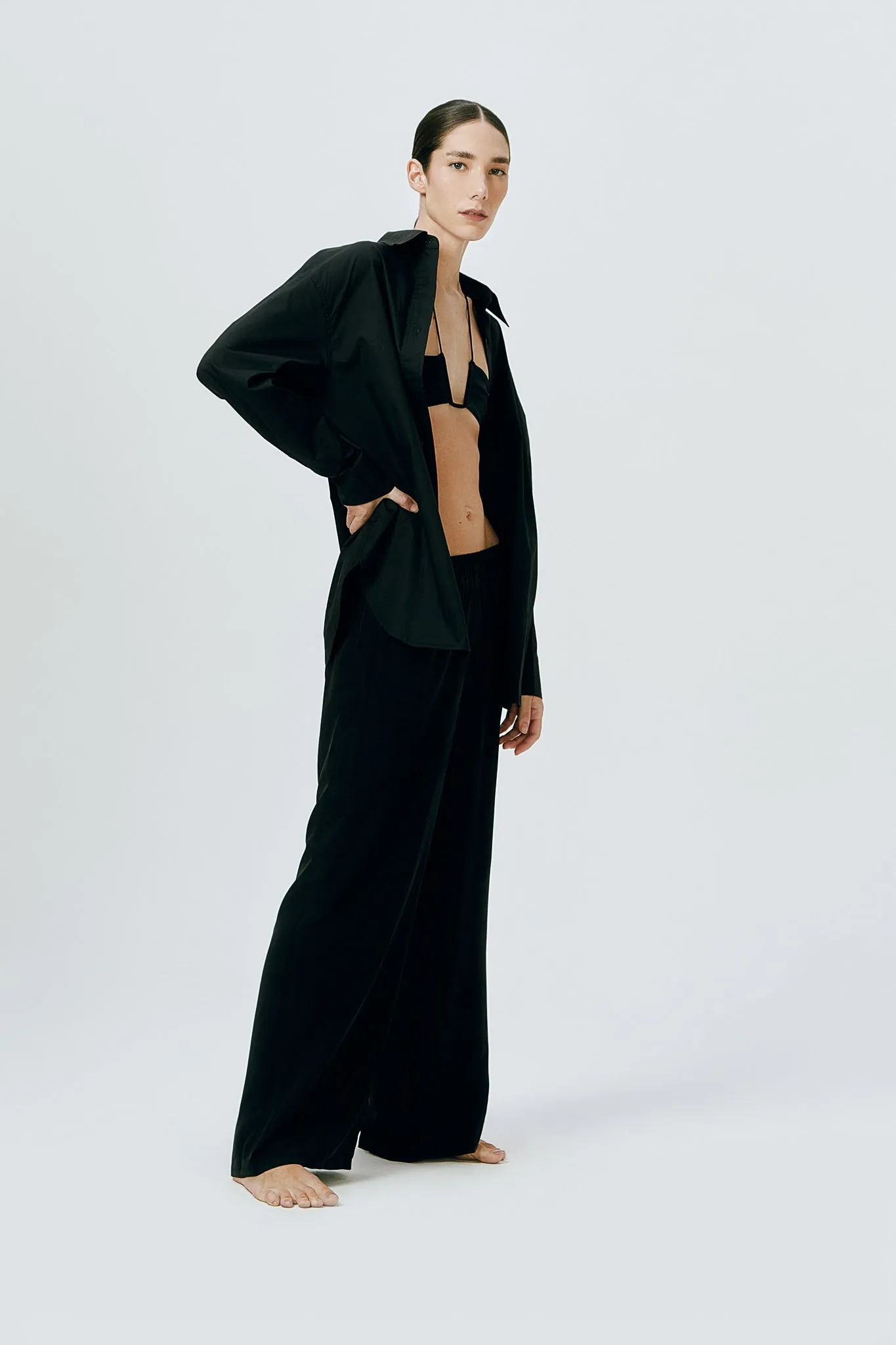 Ziah | Silk Trouers - Black sold by Sister & Co product image thumbnail 2