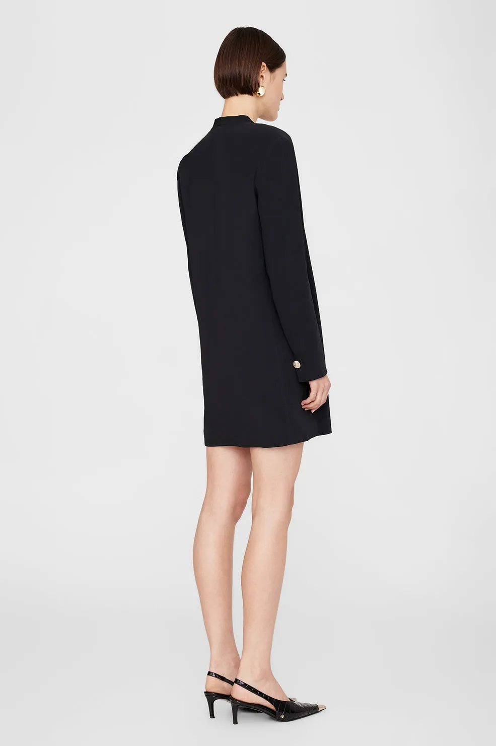 Anine Bing | Venice Long Sleeve Mini Dress - Black sold by Sister & Co product image thumbnail 2