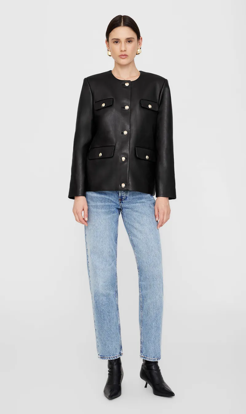 Anine Bing | Lydia Jacket - Black Leather sold by Sisters & Co