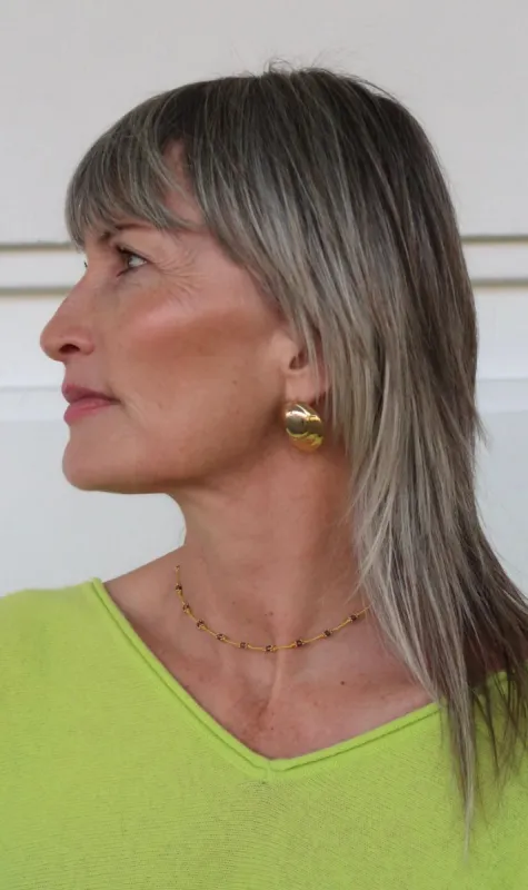 Tityaravy | Collier Lotus - Jaune/Quartz Fume sold by Sister & Co