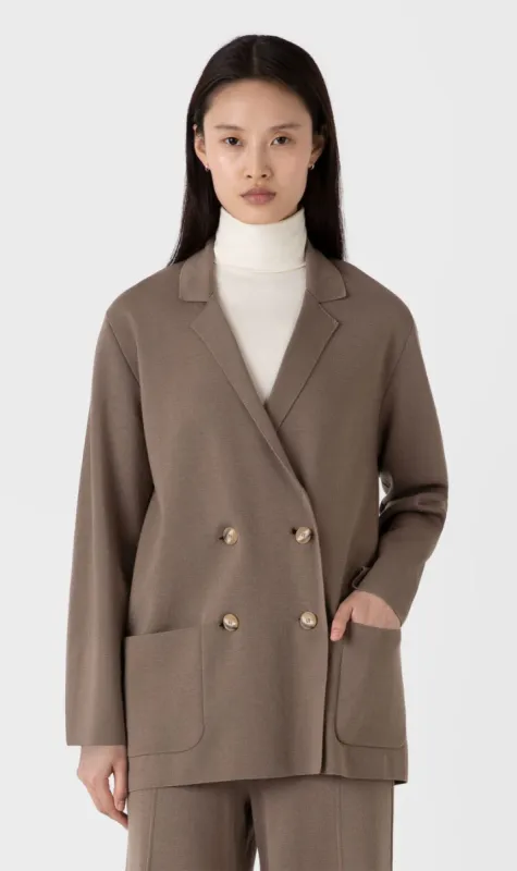 Sunspel | Merino Milano Blazer - Sandstone sold by Sister & Co
