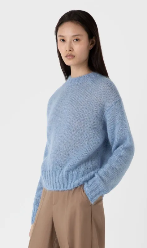 Sunspel | Mohair Jumper - Cornflower sold by Sister & Co