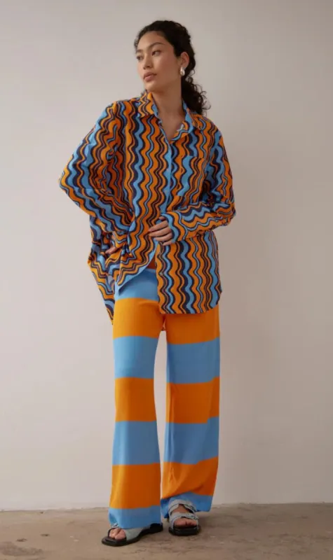 Gary Bigeni | Quinn Drawstring Pant - Mango Stripe sold by Sisters & Co