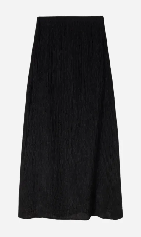 Silk Laundry | Crinkle Long Bias Cut Skirt - Black sold by Sister & Co