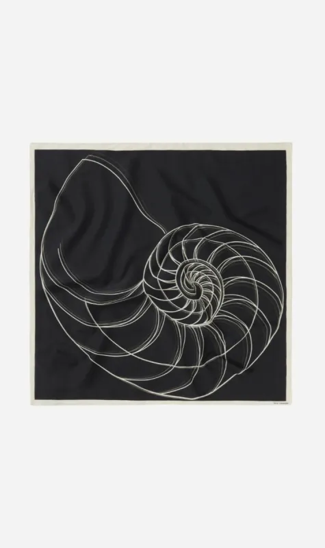 Silk Laundry | Twill Scarf - Fibonacci Black sold by Sister & Co