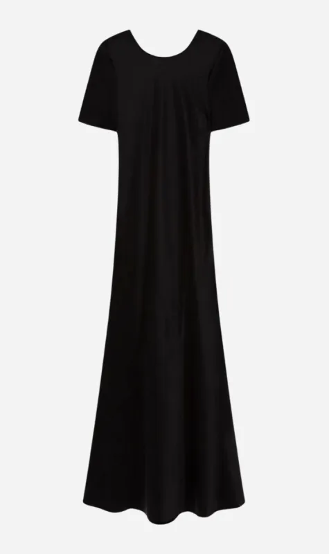 Silk Laundry | Short Sleeve Bias Dress - Black sold by Sister & Co