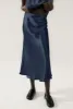 Silk Laundry | Long Bias Cut Skirt - Midnight sold by Sister & Co