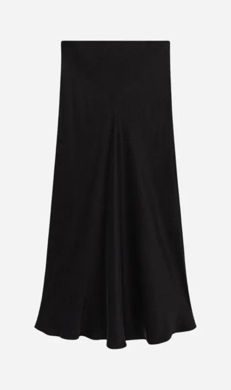 Silk Laundry | Long Bias Cut Skirt - Black sold by Sister & Co