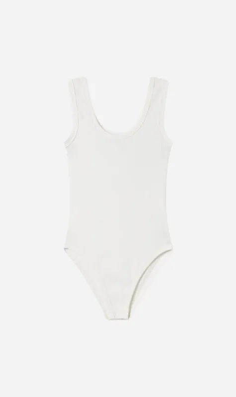 Silk Laundry | Bodysuit Tank - White sold by Sister & Co
