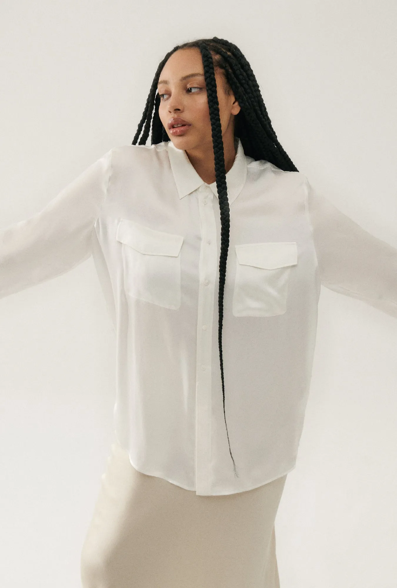 Silk Laundry | Boyfriend Shirt - White sold by Sister & Co product image thumbnail 2