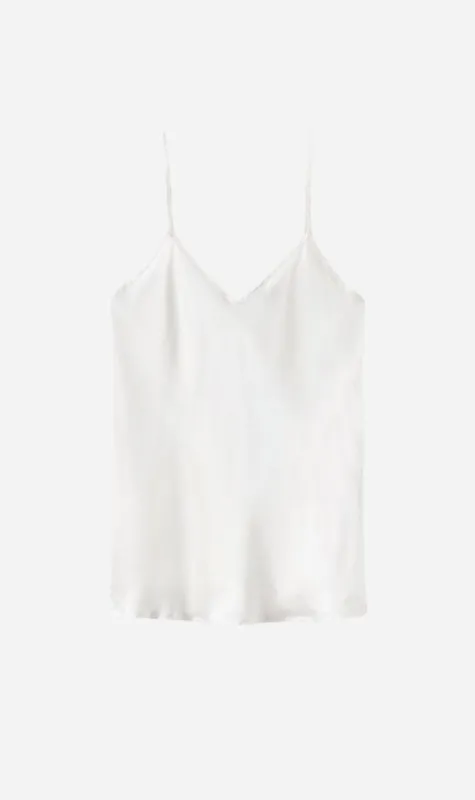 Silk Laundry | Bias Cut Cami - White sold by Sister & Co