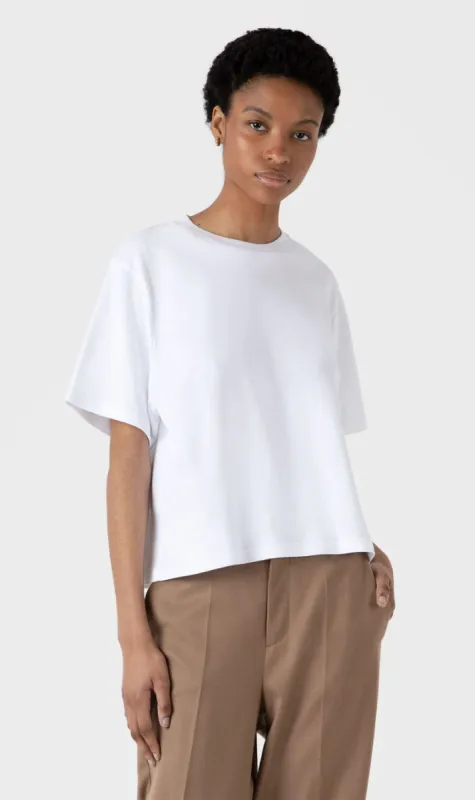 Sunspel | Boxy T.Shirt - White sold by Sisters & Co