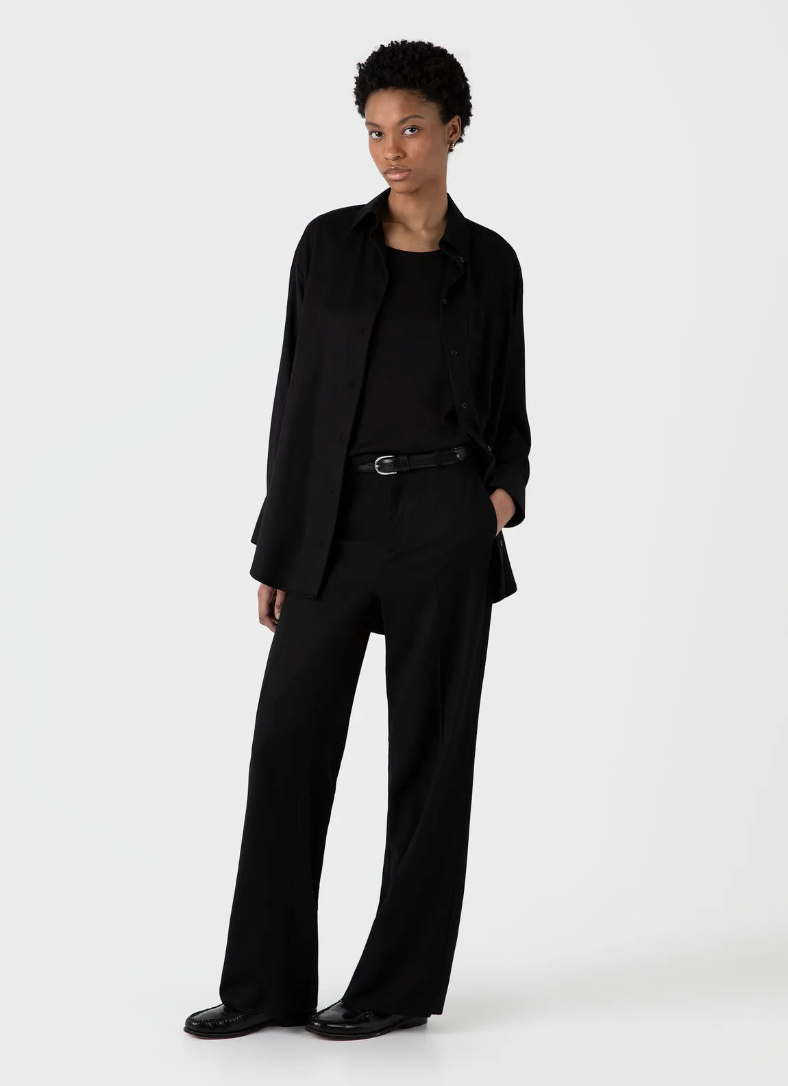 Sunspel | Scoop T.Shirt - Black sold by Sisters & Co product image thumbnail 2