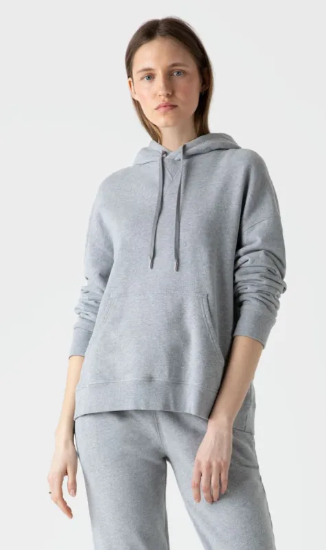 Sunspel | Loopback Hoodie - Grey Melange sold by Sister & Co