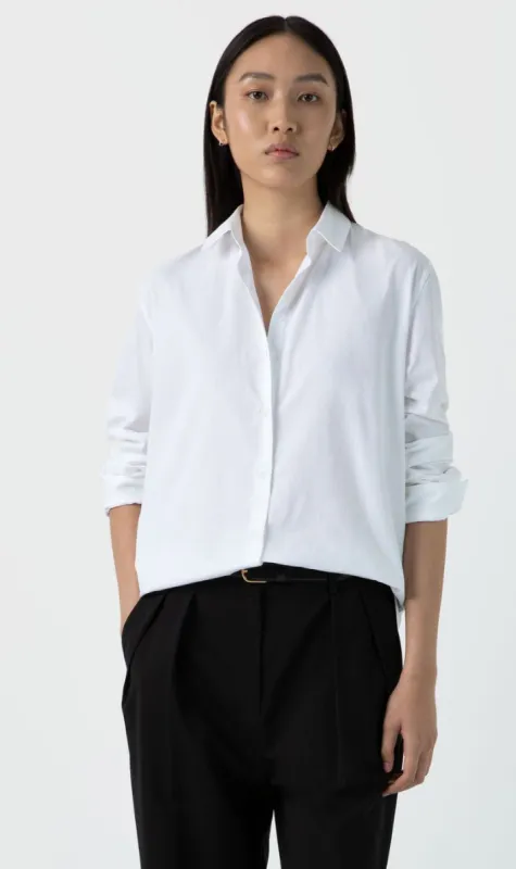 Sunspel | Classic Longsleeve Shirt - White sold by Sister & Co