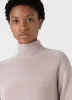 Sunspel | Funnel Neck Jumper - Pale Pink Twist sold by Sister & Co