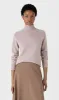 Sunspel | Funnel Neck Jumper - Pale Pink Twist sold by Sister & Co