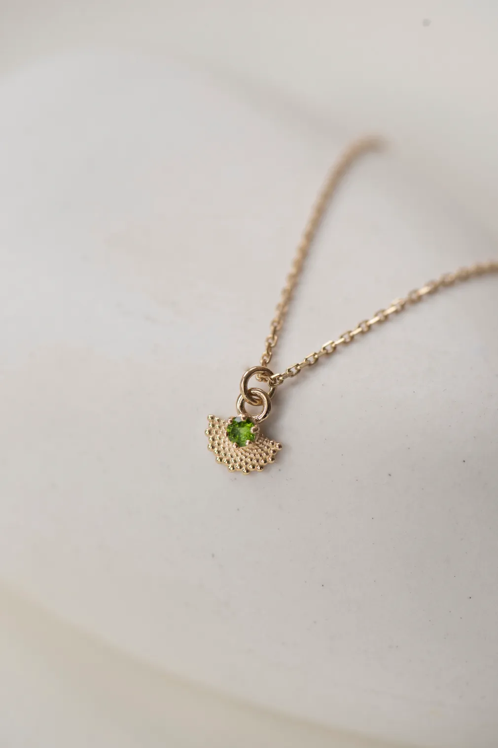 Zoe & Morgan | Eos Necklace - 22k Gold plate With Chrome Diopside sold by Sister & Co product image thumbnail 2