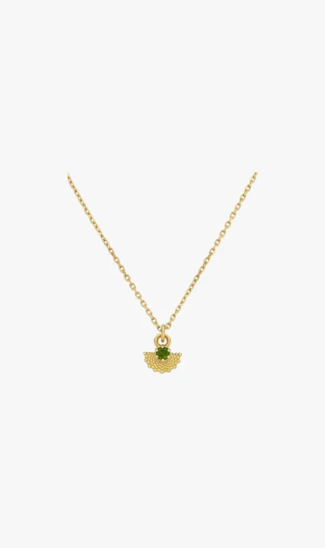 Zoe & Morgan | Eos Necklace - 22k Gold plate With Chrome Diopside sold by Sister & Co