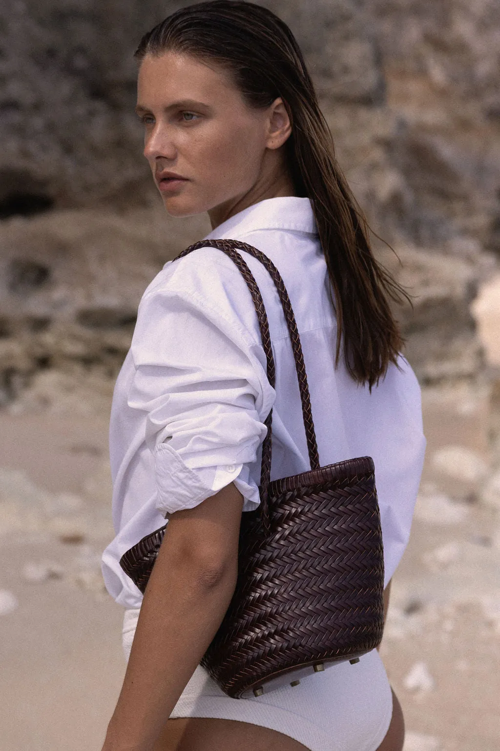 La Tribe | Woven Bucket Bag - Brown sold by Sister & Co product image thumbnail 2