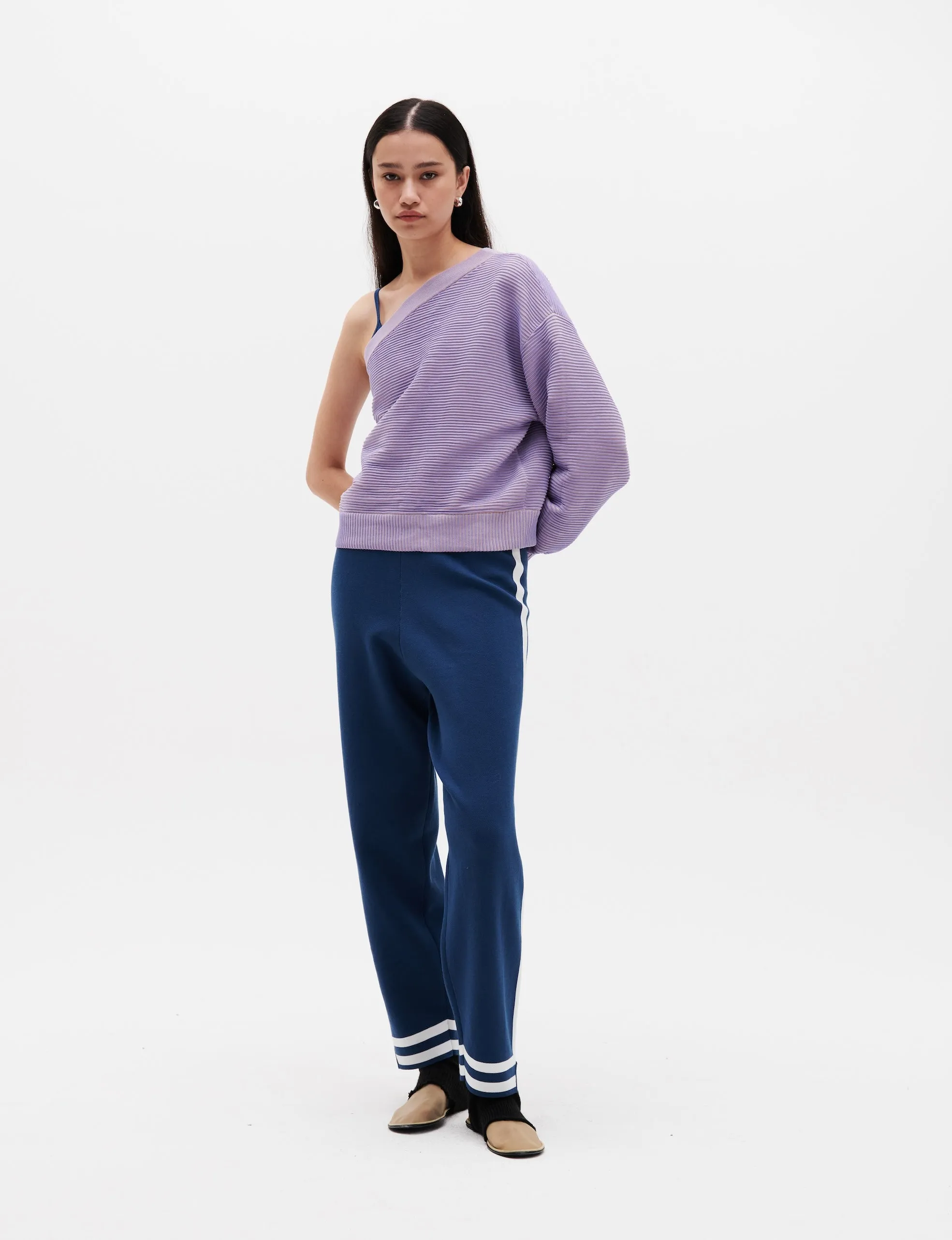 Nagnata | Organic Asym Sweater - Iris sold by Sisters & Co product image thumbnail 4
