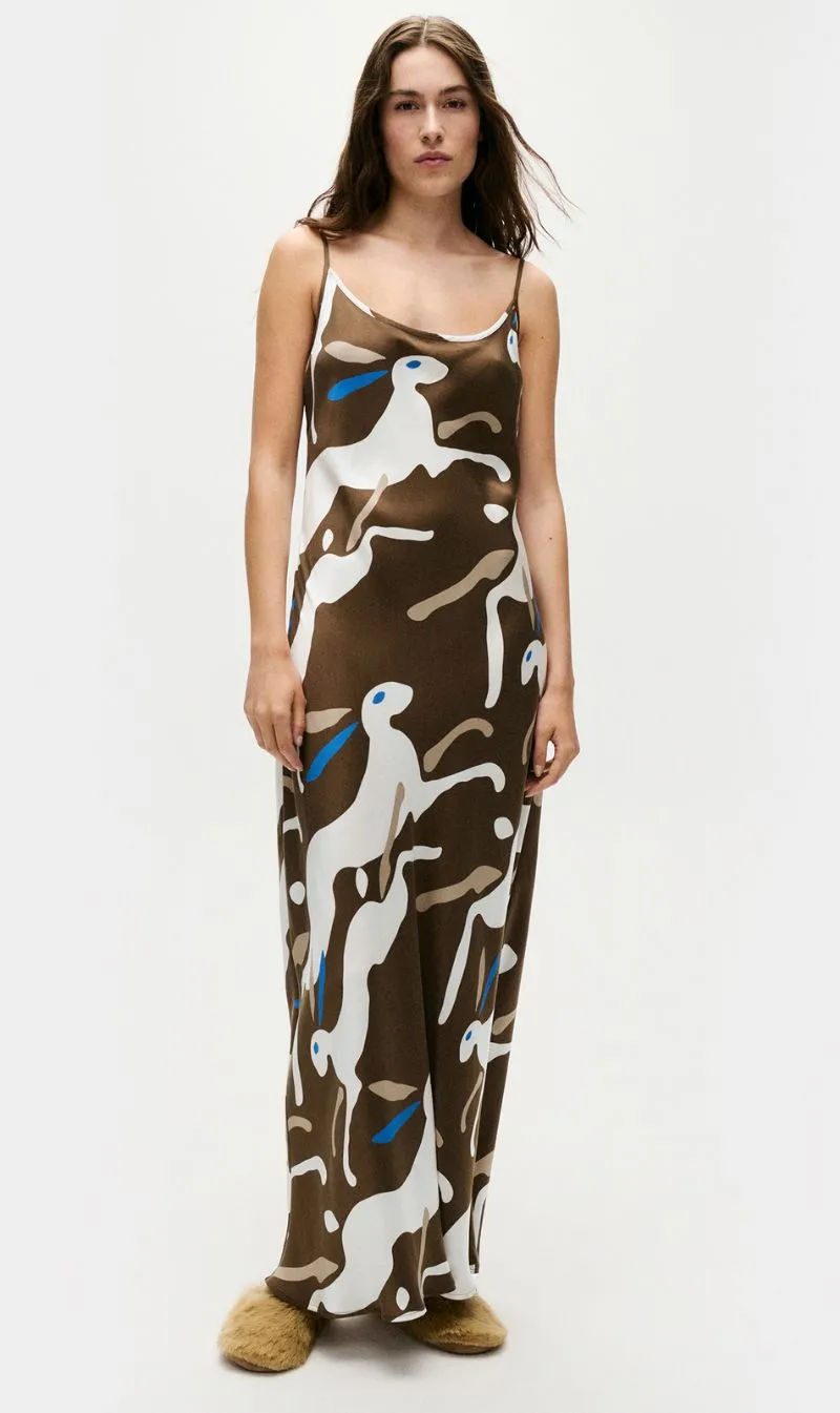 Silk Laundry | 1996 Dress - Rabbit Dark Earth sold by Sister & Co product image thumbnail 2