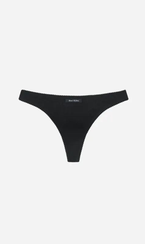 Dear Dylan | Organic Daily Thong - Noir sold by Sister & Co