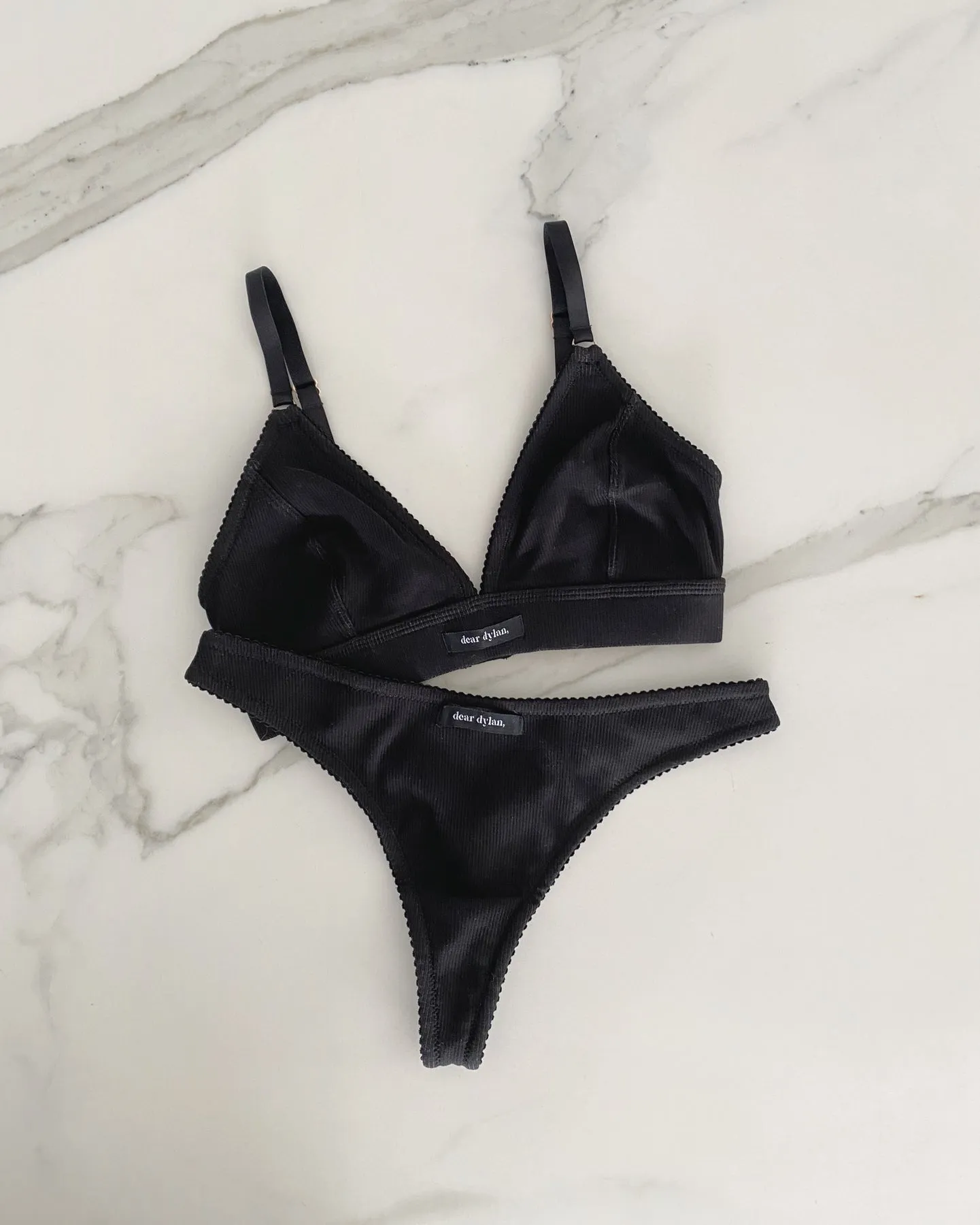 Dear Dylan | Organic Daily Thong - Noir sold by Sisters & Co product image thumbnail 3