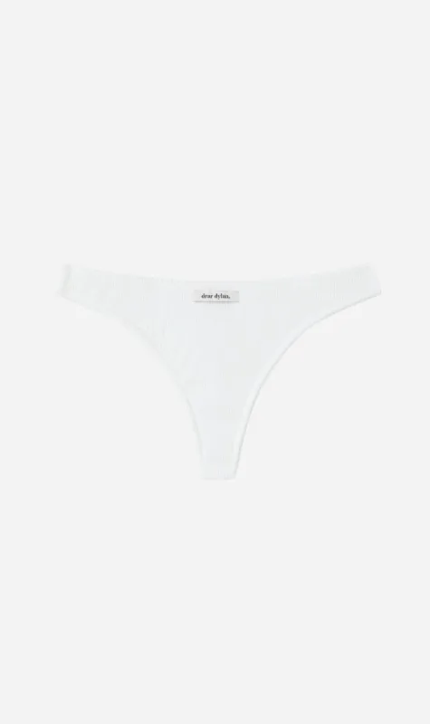 Dear Dylan | Organic Daily Thong - Blanc sold by Sister & Co