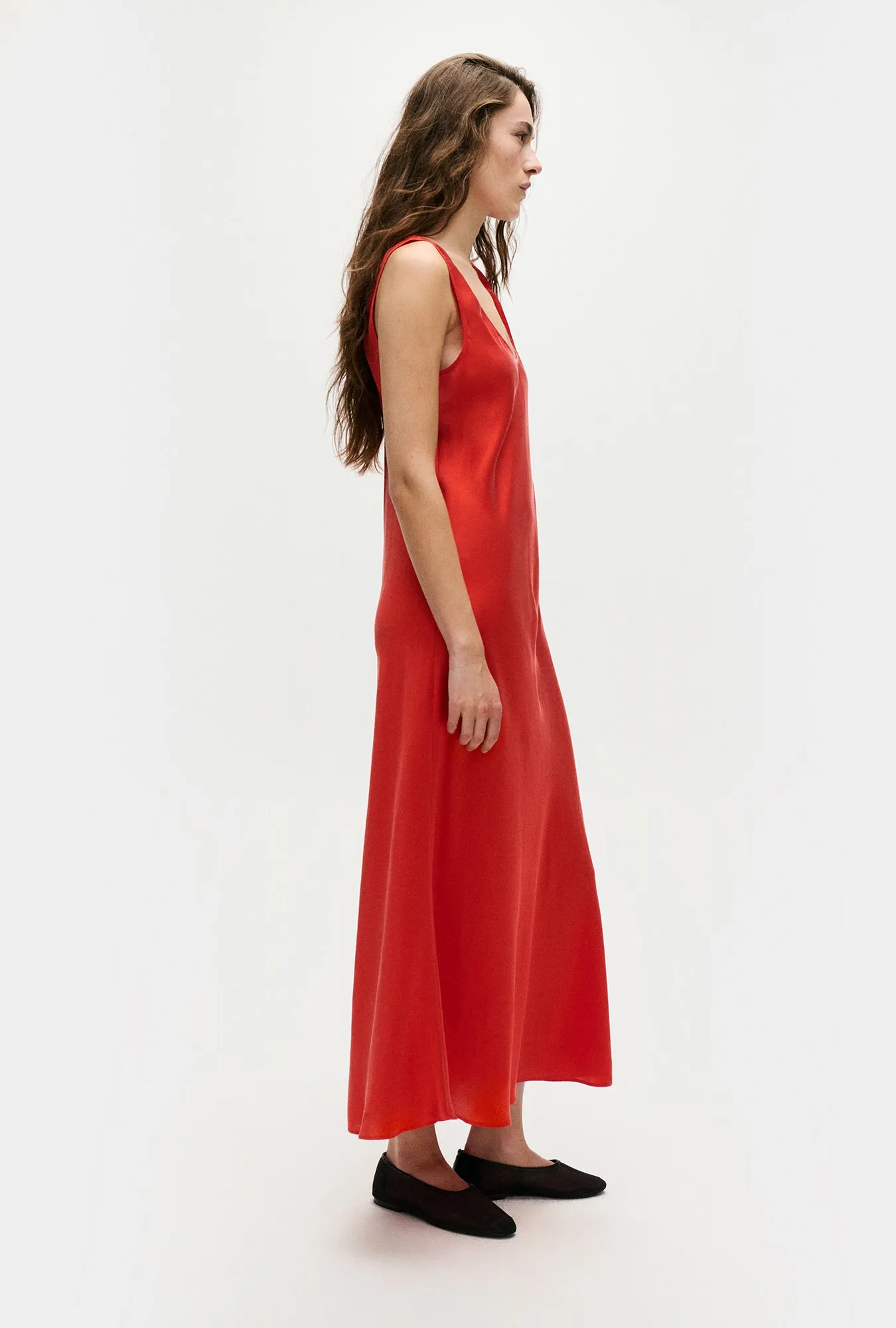 Silk Laundry | Scoop Neck Dress - Geranium sold by Sister & Co product image thumbnail 3