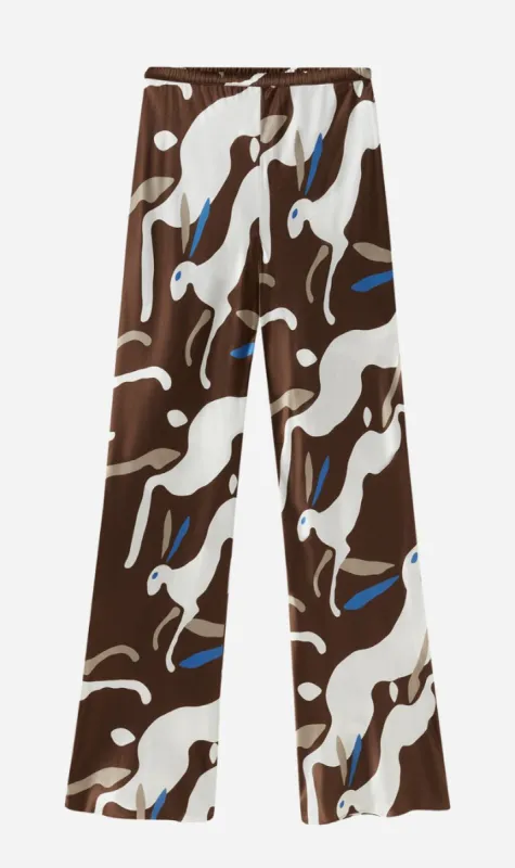 Silk Laundry | Bias Cut Pants - Rabbit Dark Earth sold by Sister & Co