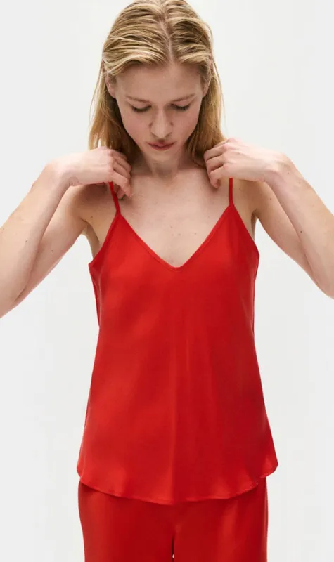 Silk Laundry | Bias Cut Cami - Geranium sold by Sister & Co