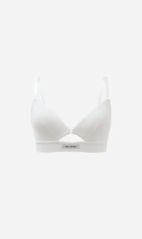 Dear Dylan | Organic Cut Out Bralette - Blanc sold by Sister & Co