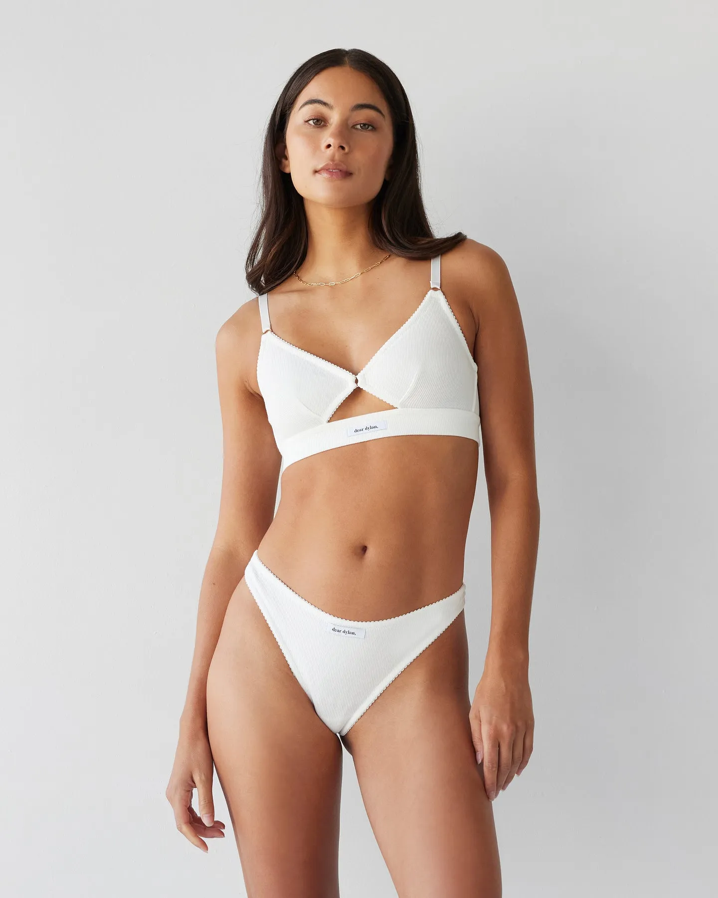 Dear Dylan | Organic Cut Out Bralette - Blanc sold by Sister & Co product image thumbnail 2